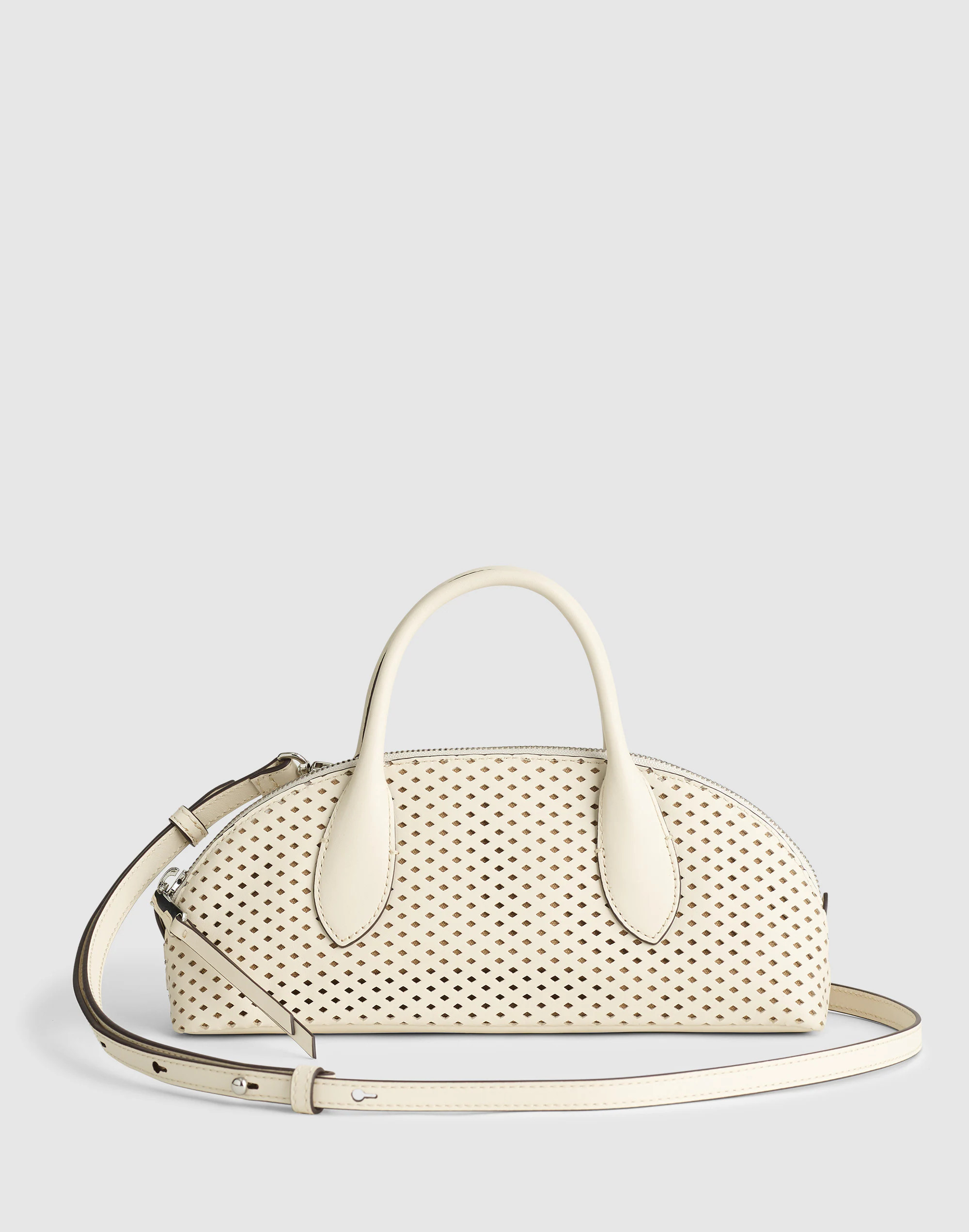 The Dome Crossbody Satchel Bag in Perforated Leather | Madewell
