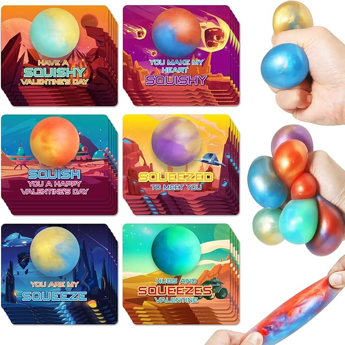 SpringFlower 24 Pack Valentine Day Cards, Valentines Cards Exchange For School Classroom,Valentin... | Amazon (US)