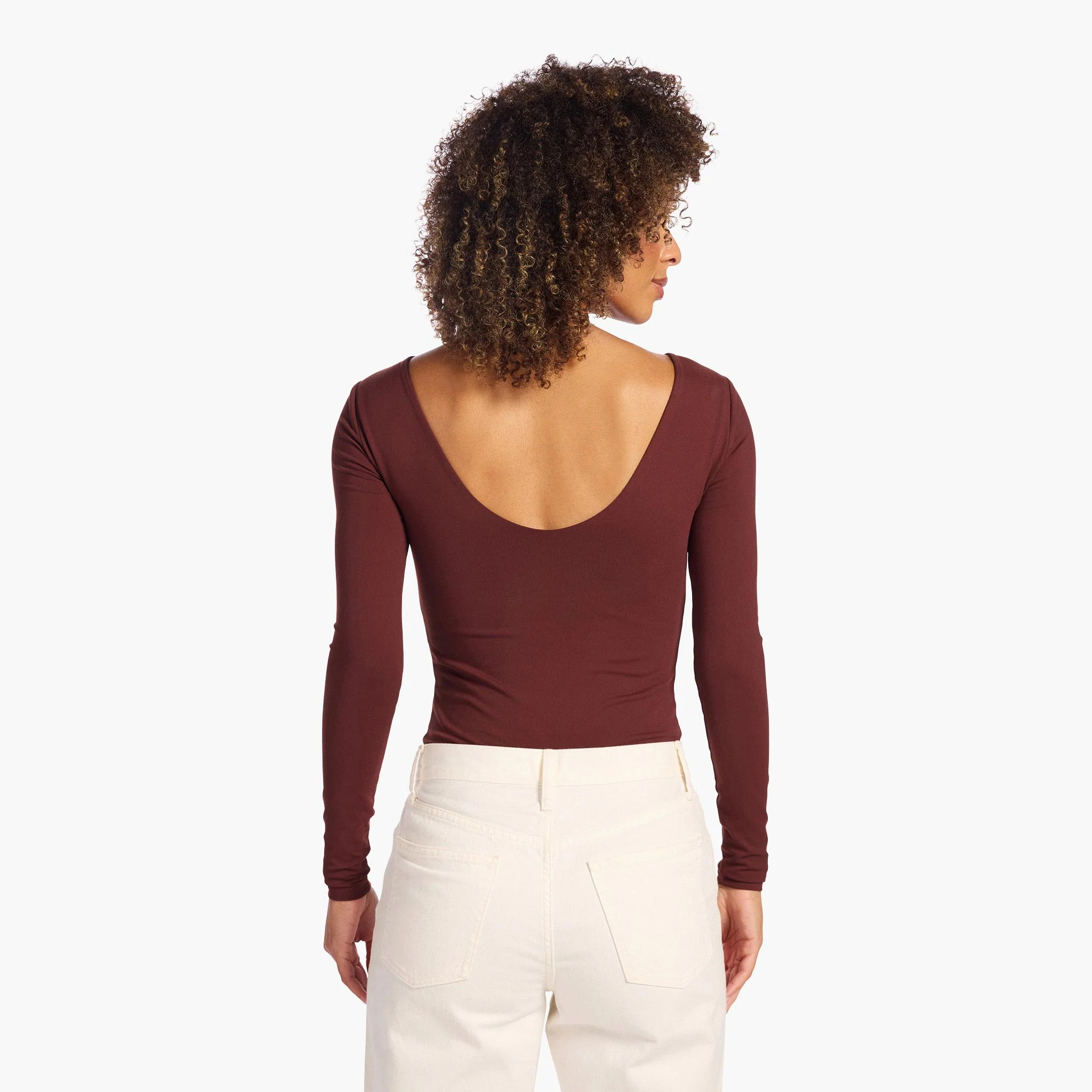 Open Back Bodysuit | Black Cherry | Nuuds US