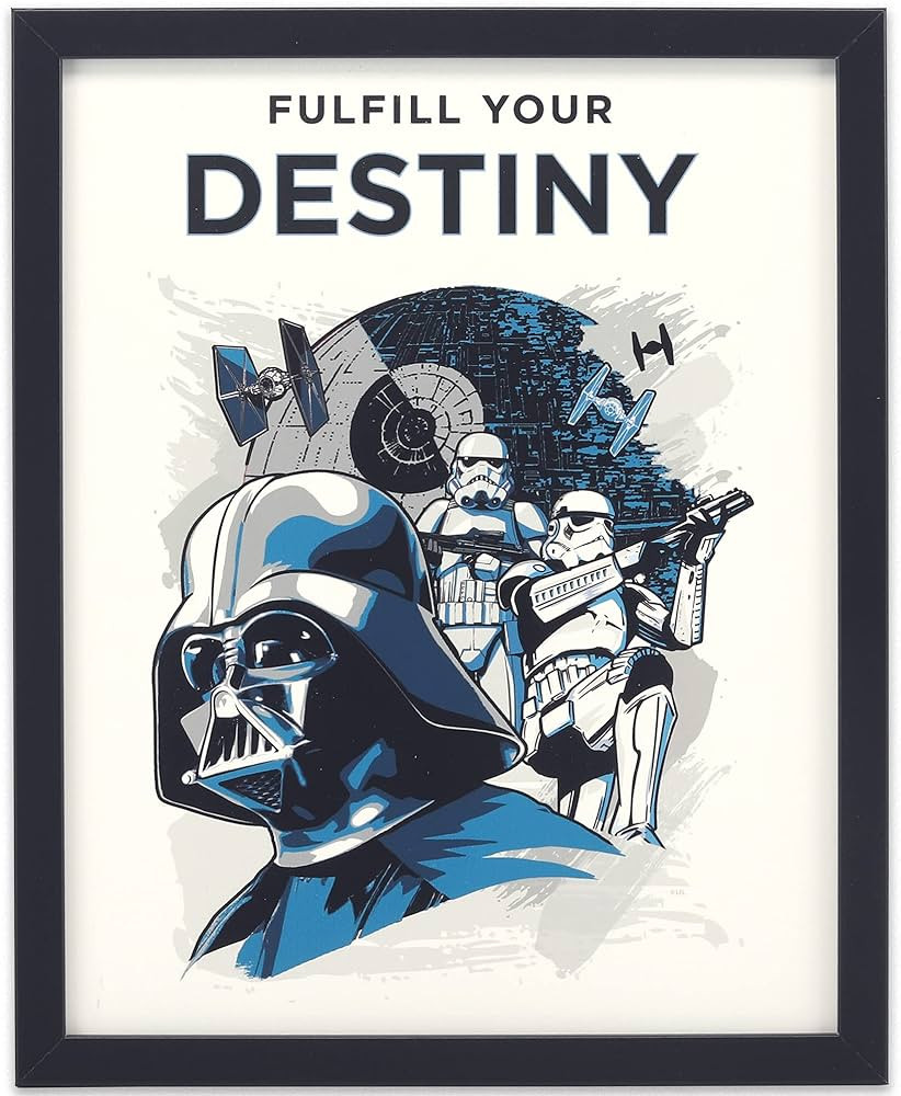 Disney Star Wars Darth Vader Wall Art - Fulfill Your Destiny Star Wars Framed Picture for Man Cav... | Amazon (US)