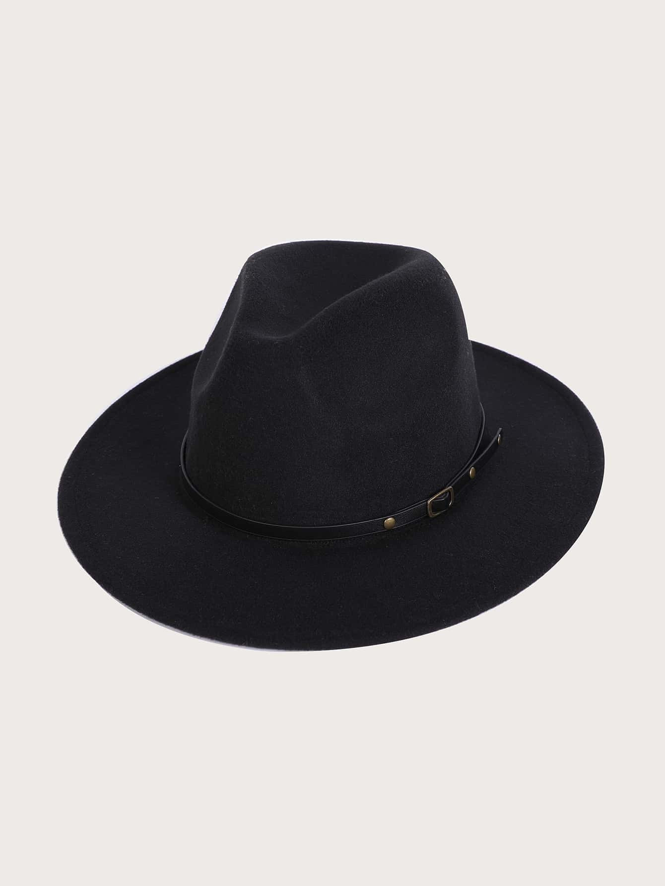 Buckle Decor Fedora Hat | SHEIN