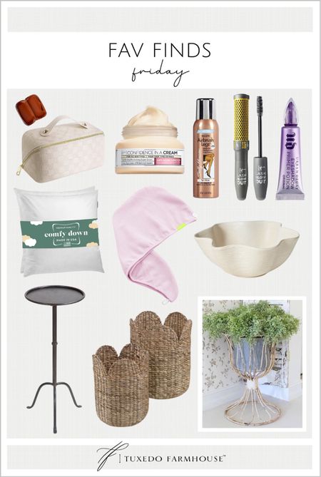 My favorite home decor and bath and beauty finds this week. 

Makeup bag, moisturizer, makeup, down pillow inserts, hair towel, decor bowl, accent table, floor baskets, wire urn planter  

#LTKhome #LTKFind #LTKbeauty