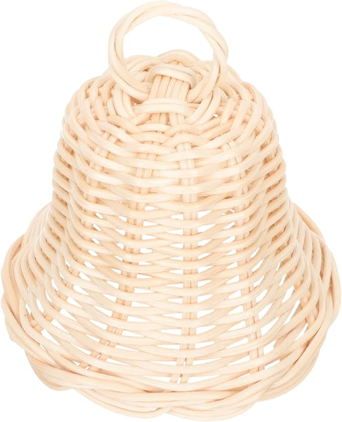 Christmas Bell Ornament Wicker Bell Ornaments Handmade Woven Bell Farmhouse Christmas Hanging Orn... | Amazon (US)