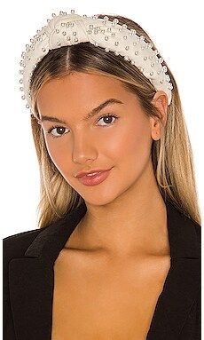 Lele Sadoughi Woven Pearl Headband in Ivory from Revolve.com | Revolve Clothing (Global)