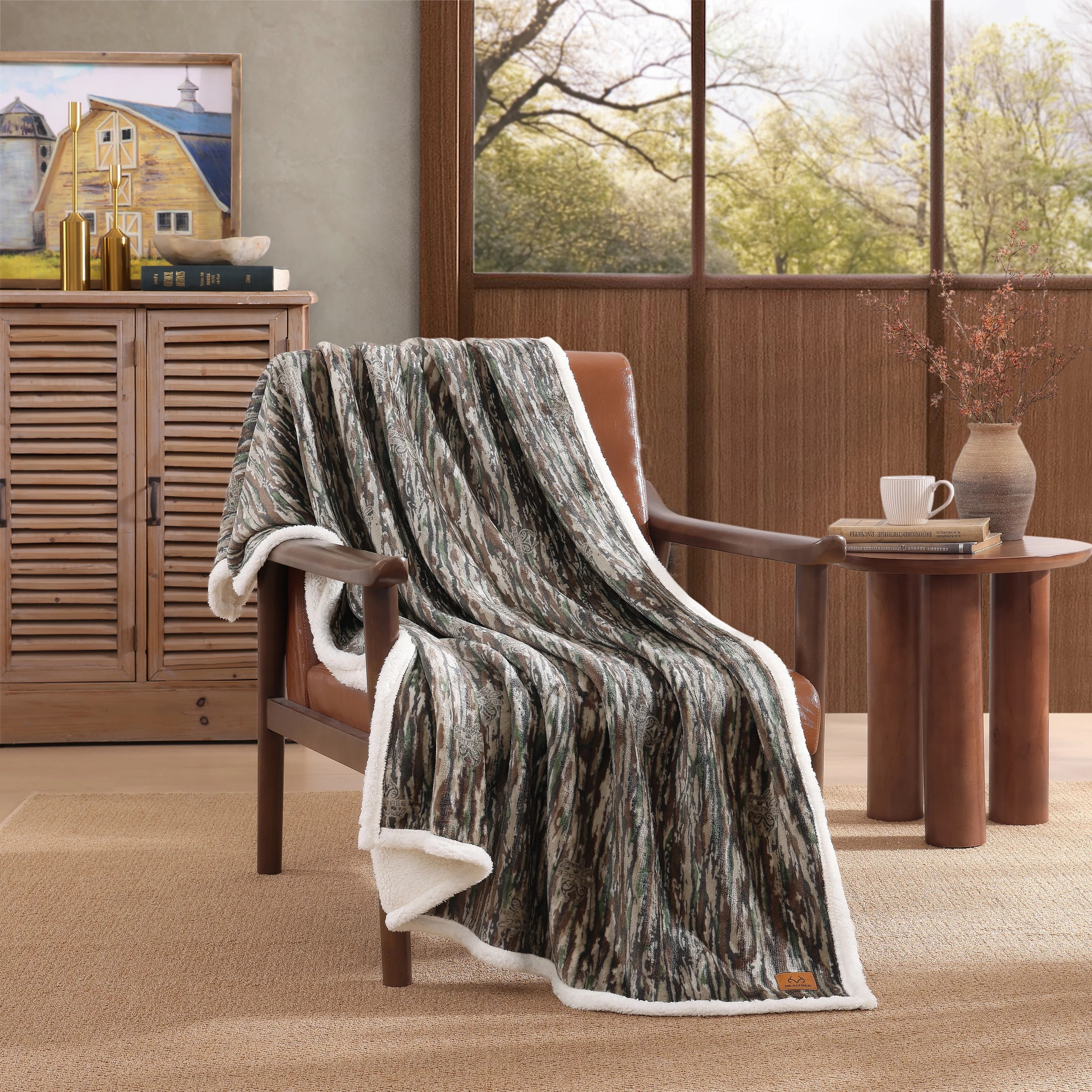 Realtree Adult Throw Blanket 50" x 60" Plush with Sherpa Printed Camo Original | Walmart (US)