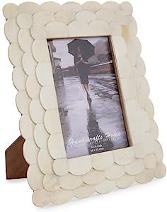 Handicrafts Home Picture Frames Scalloped Pattern Inspired Handmade Bone Inlay Gifts Photo Frame ... | Amazon (US)