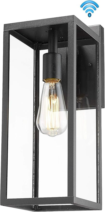 Bestshared Dusk to Dawn Sensor Outdoor Wall Lantern, 15" 1-Light Exterior Wall Lights,Outdoor Wal... | Amazon (US)