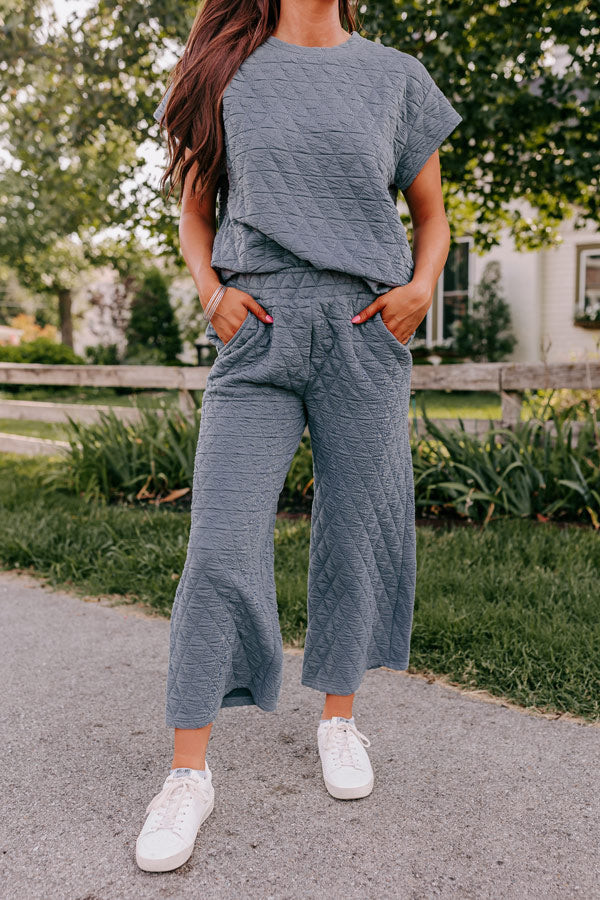Creekside Cabin High Waist Pants In Slate | Impressions Online Boutique