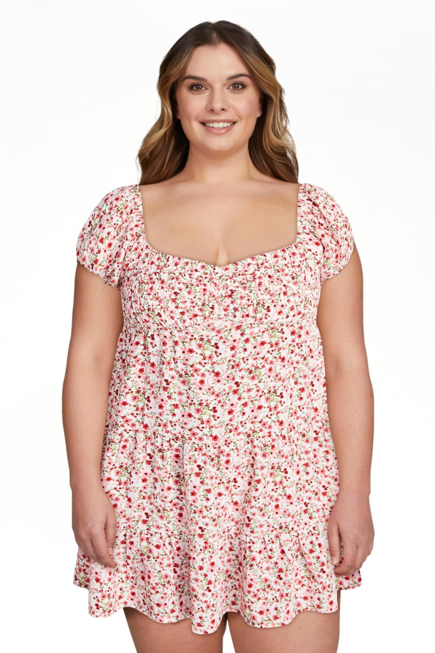 No Boundaries Bubble Sleeve Babydoll Dress, Women’s XXS-XXL | Walmart (US)