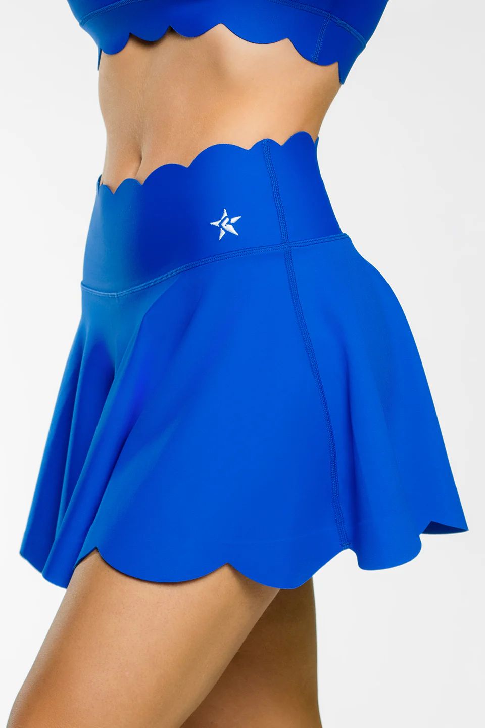 Scalloped Flouncy Skirt in Royal Blue | Rebel Athletic