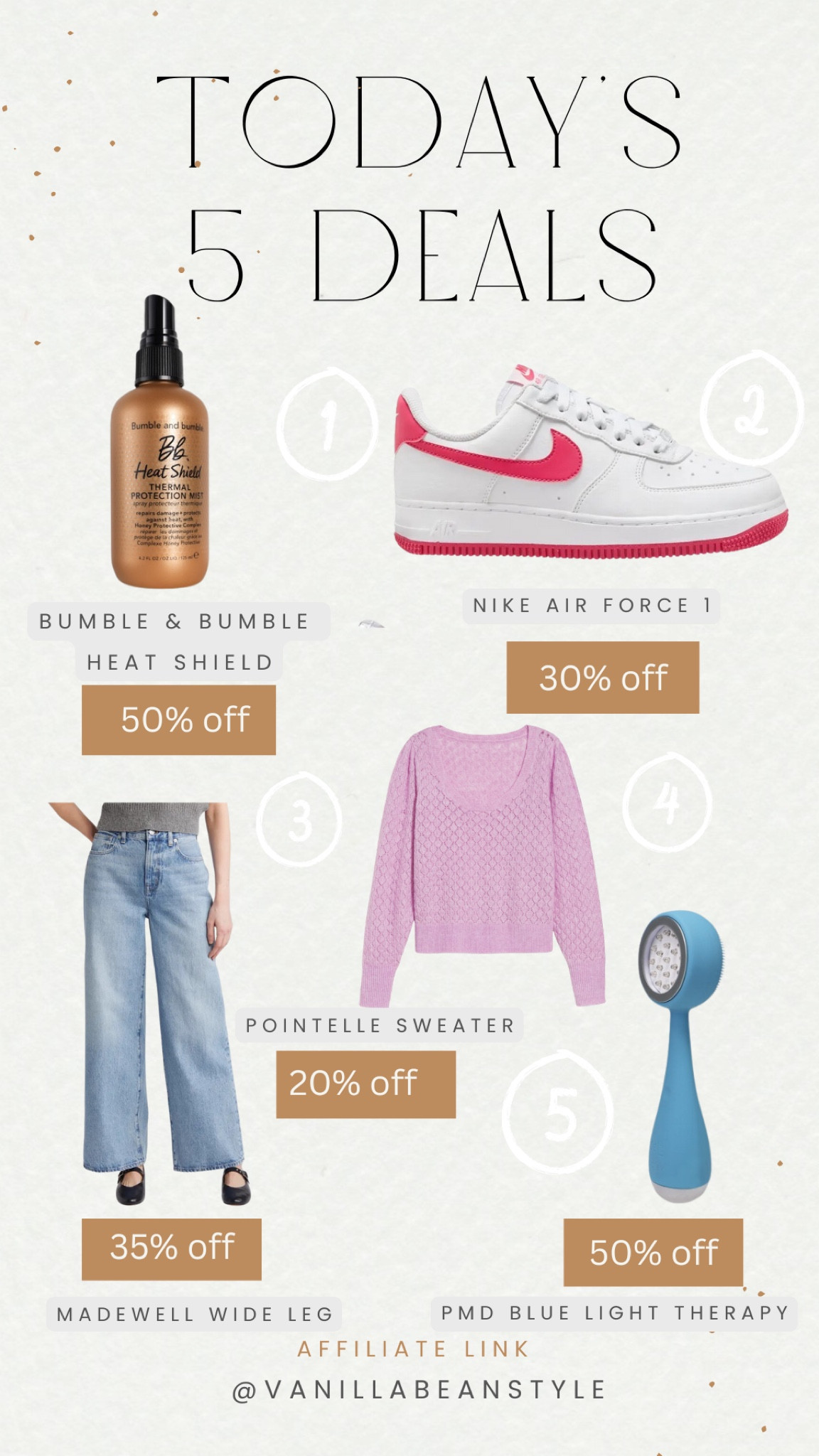 Today’s 5 Deals!

#LTKBeauty #LTKSaleAlert #LTKOver40