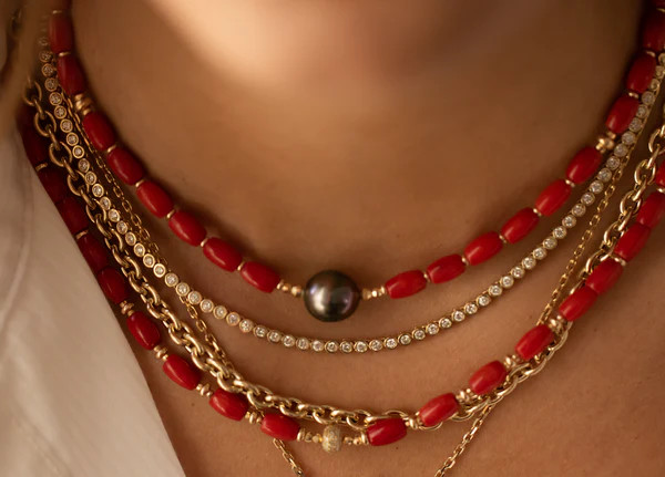 RED CORAL NECKLACES – SHAKTI | Shakti Jewelry