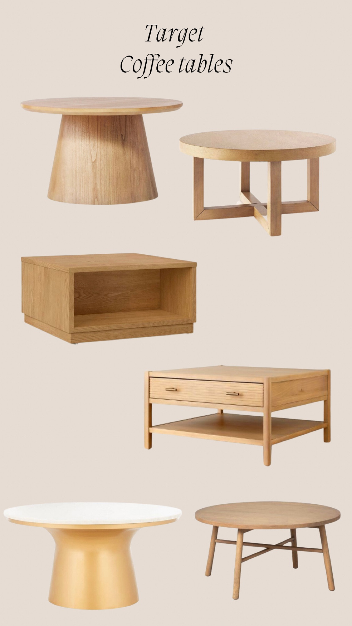 Target 
Coffee tables 
Target finds, furniture finds, home finds 

#LTKFind #LTKhome #LTKstyletip