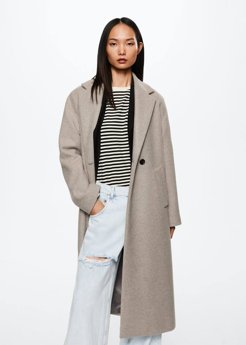 Oversize wool coat -  Women | Mango United Kingdom | MANGO (UK)