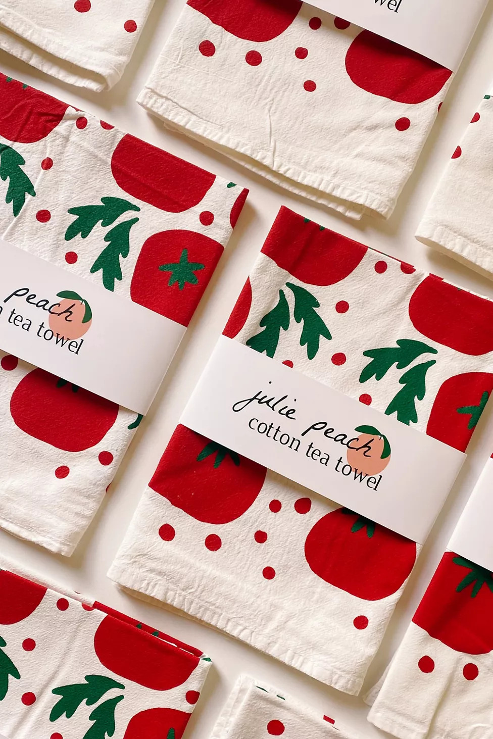 Julie Peach Tomato Toss Tea Towel | Urban Outfitters (US and RoW)