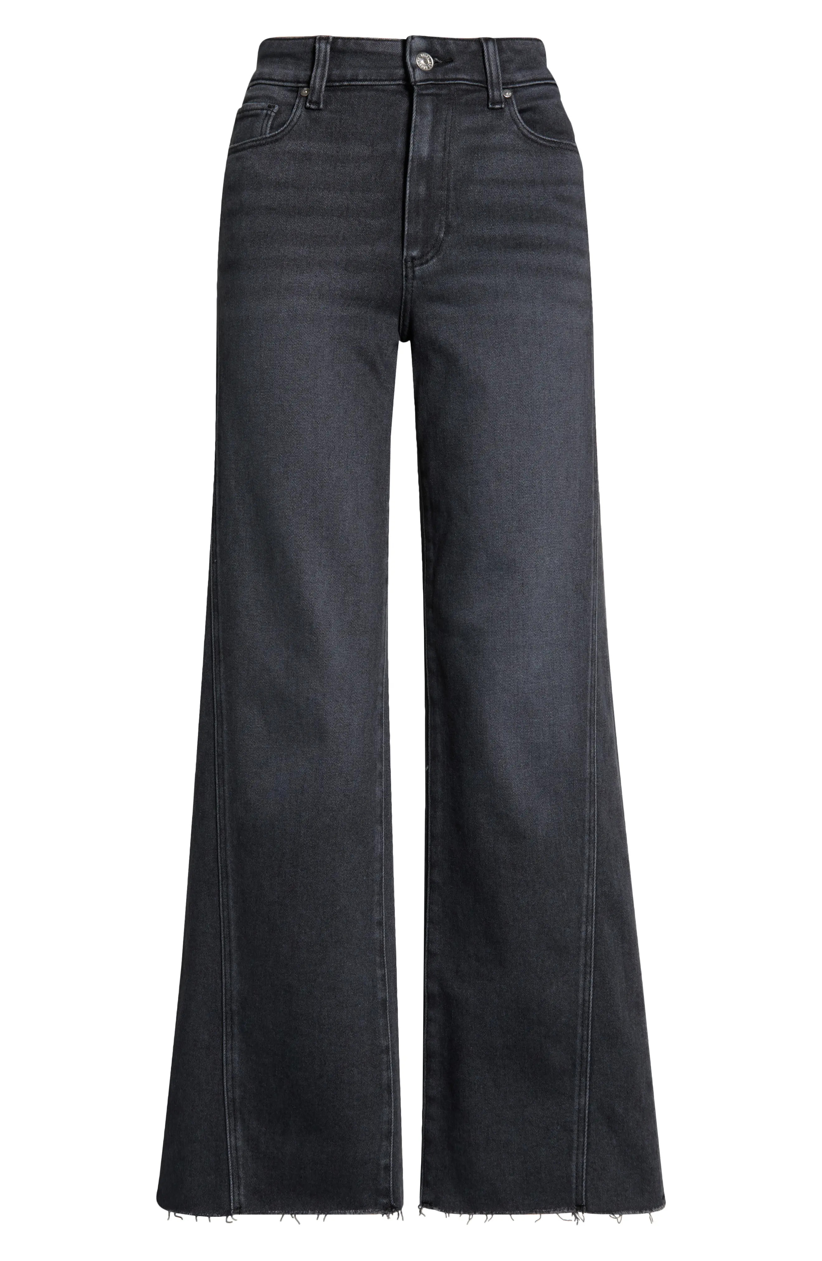 Anessa High Waist Raw Hem Wide Leg Jeans (Women) | Nordstrom | Nordstrom