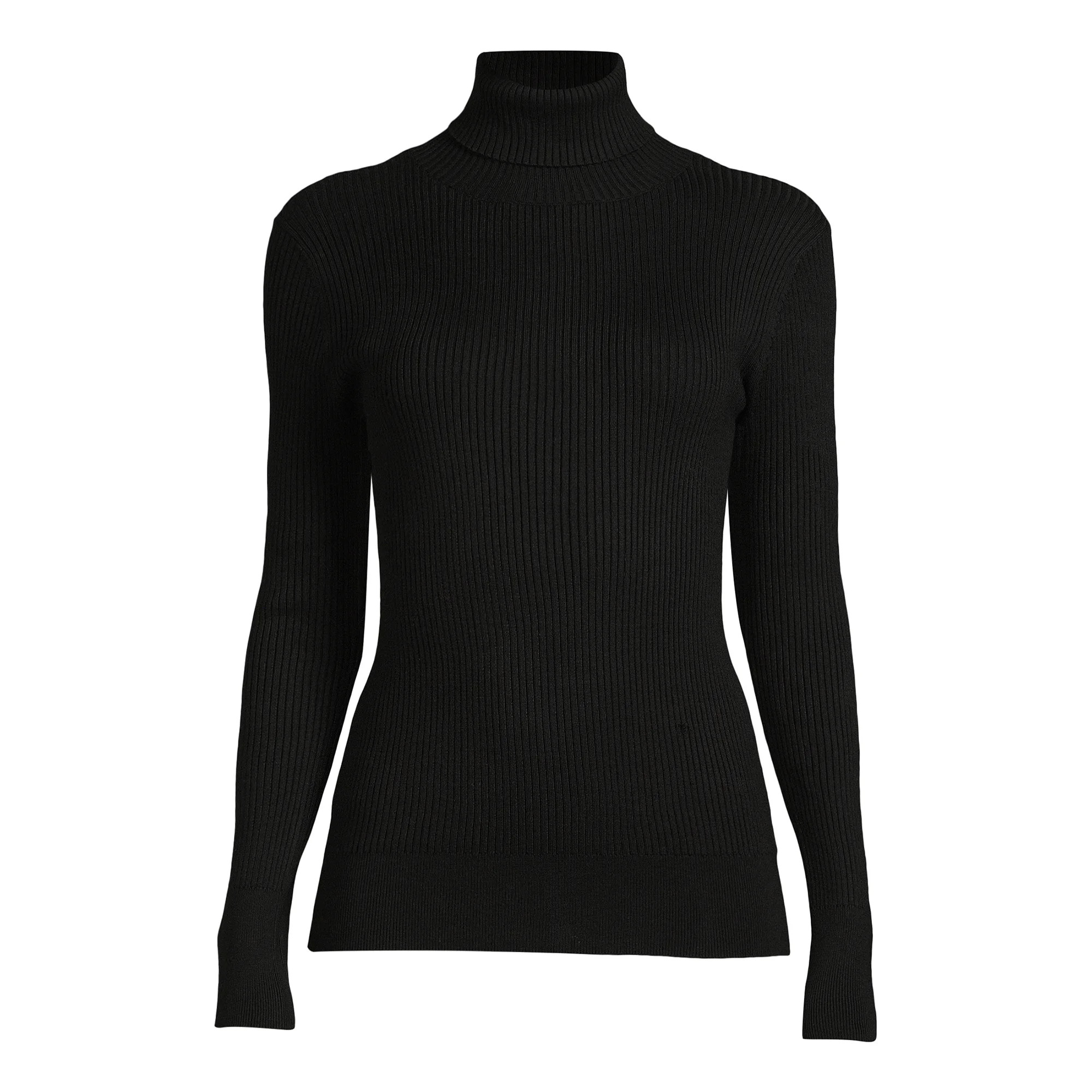Time and Tru Women's Ribbed Knit Turtleneck, Sizes XS-XXXL | Walmart (US)
