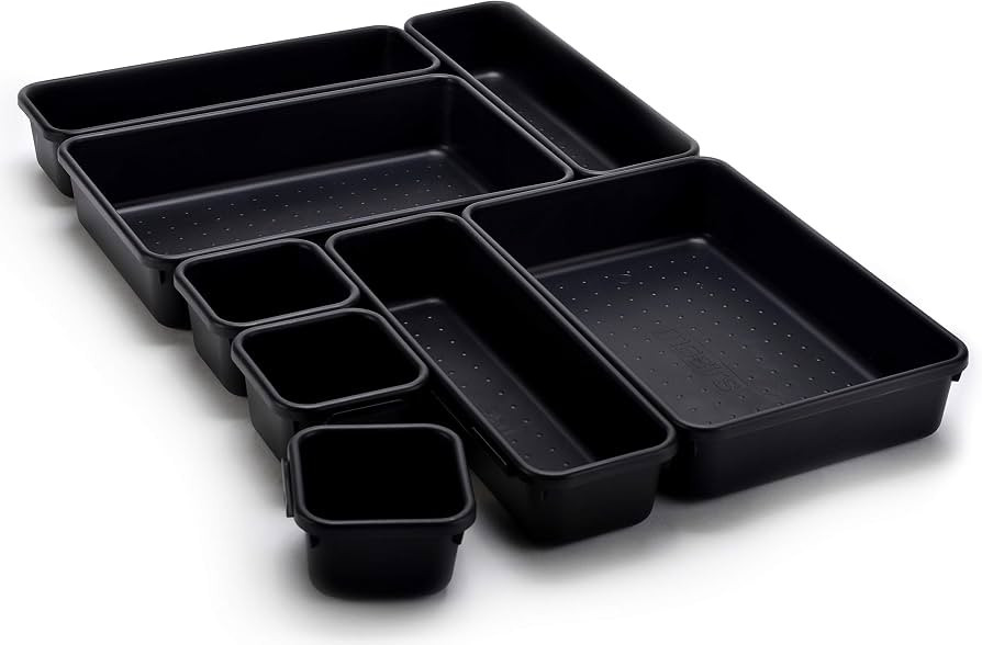 Masirs Interlocking Drawer Organizer Bins, Durable Plastic, Various Sizes for Custom Layout Desig... | Amazon (US)