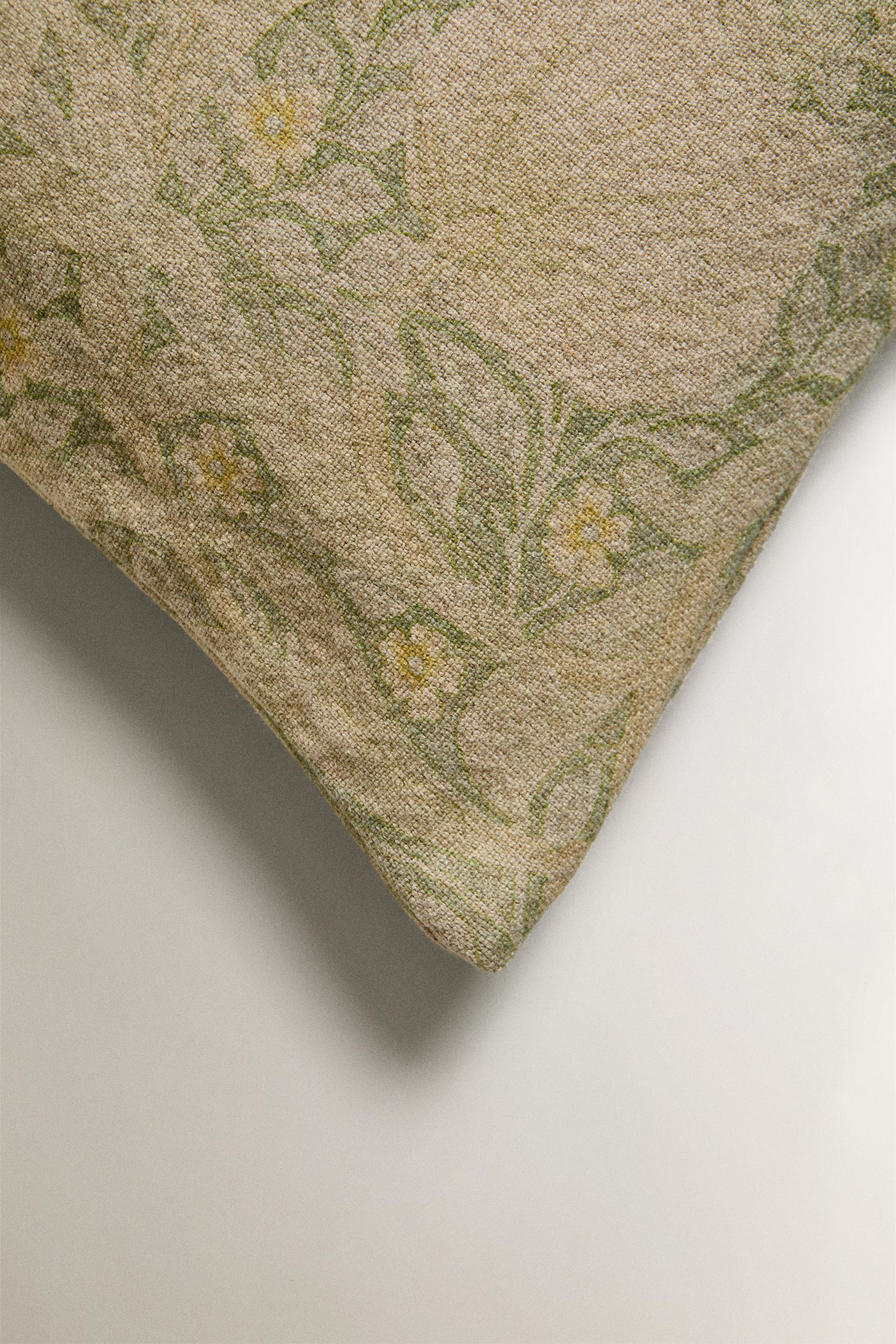 MORRIS & CO. LINEN COTTON THROW PILLOW COVER | Zara US