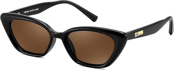FEISEDY Trendy Polarized Cateye Sunglasses for Women Men Retro Rectangle Narrow Sunnies B4176 | Amazon (US)