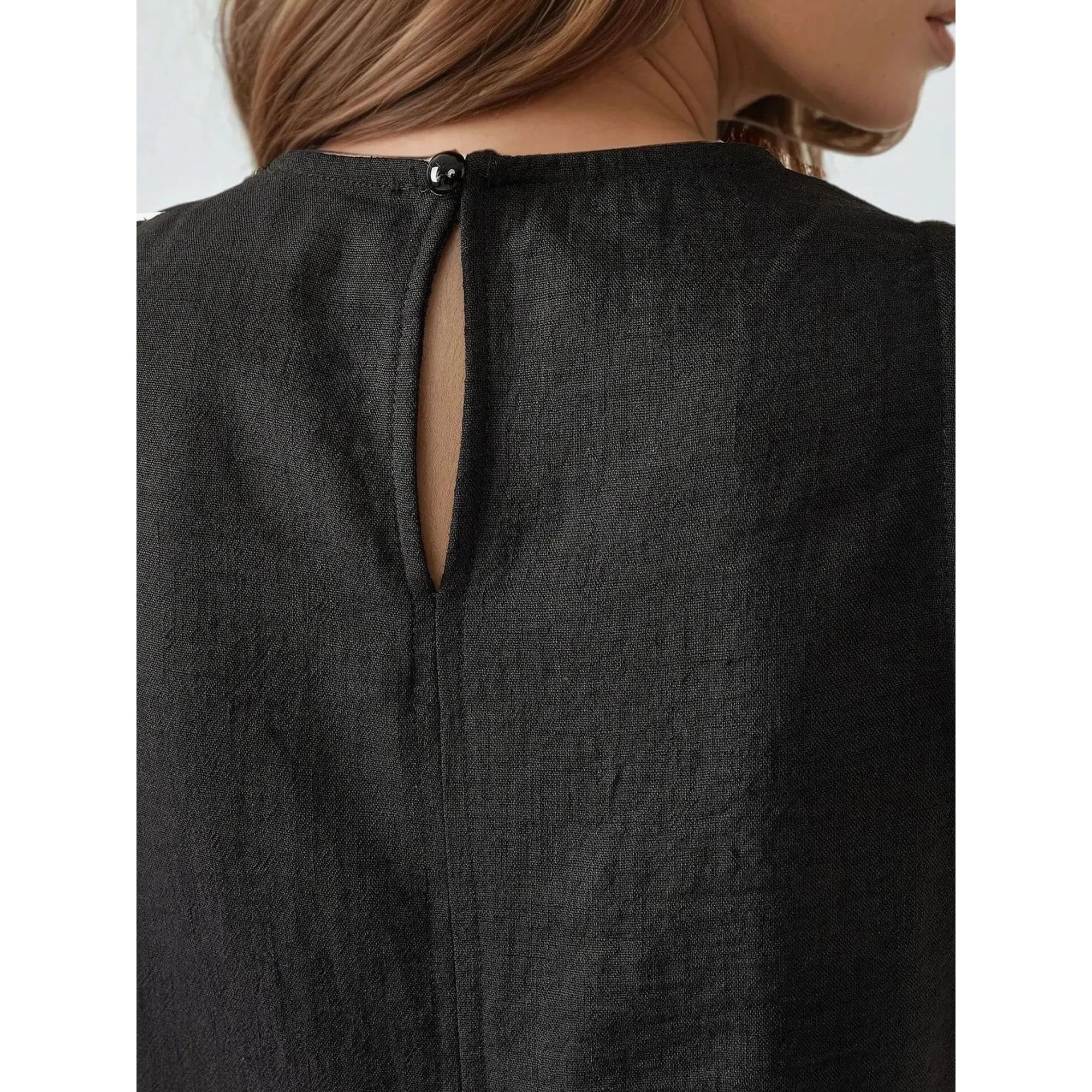 Linen Feel Sleeveless Crew Neck Midi Dress | Walmart (US)