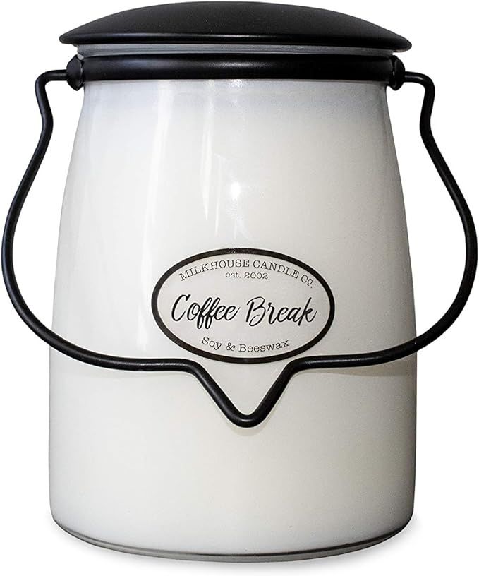 Milkhouse Candle Company, Creamery Scented Soy Candle: Butter Jar Candle, Coffee Break, 22-Ounce | Amazon (US)