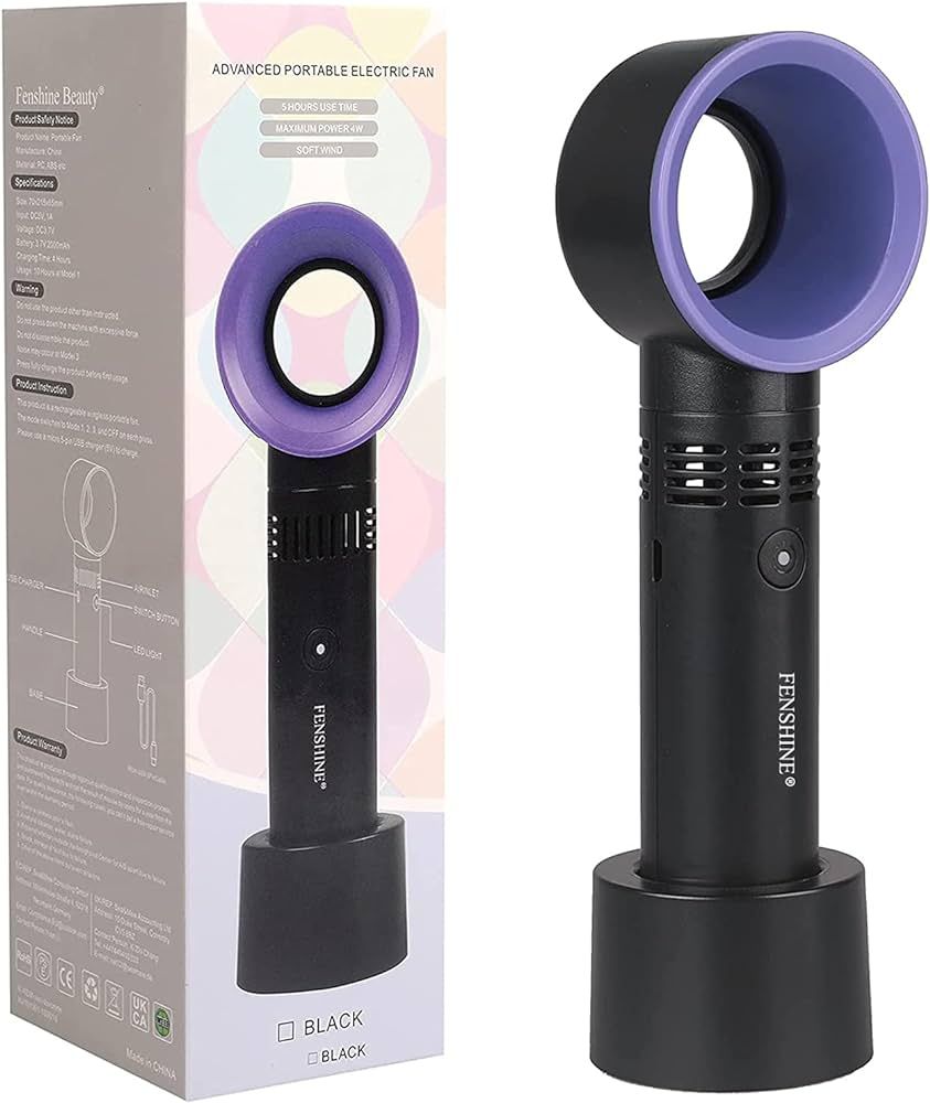 fenshine Portable USB Rechargeable Mini Fan Eyelash Fan Dryer Bladeless Handheld Fan for Eyelash ... | Amazon (US)