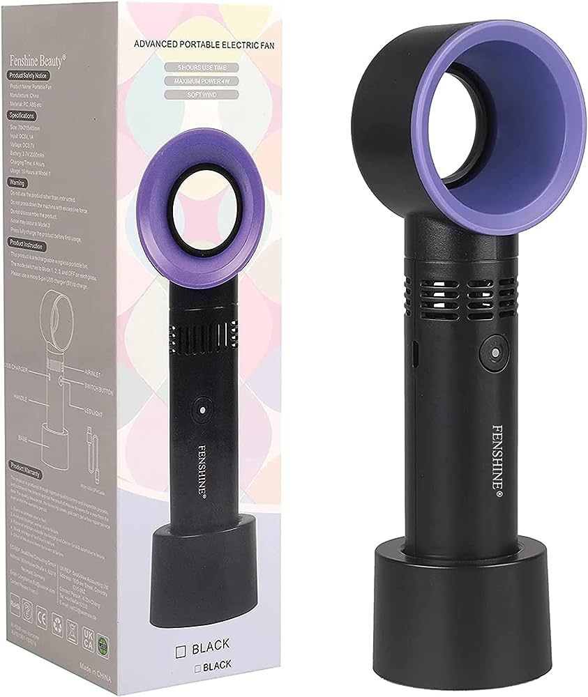 fenshine Portable USB Rechargeable Mini Fan Eyelash Fan Dryer Bladeless Handheld Fan for Eyelash ... | Amazon (US)