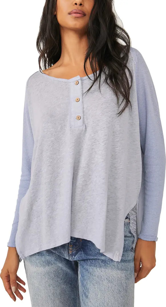 Grand Slam Linen Blend Three-Quarter Sleeve Top | Nordstrom