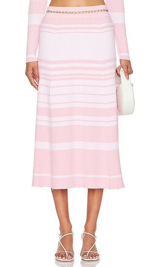 Tiana Skirt in Pink Stripe | Revolve Clothing (Global)
