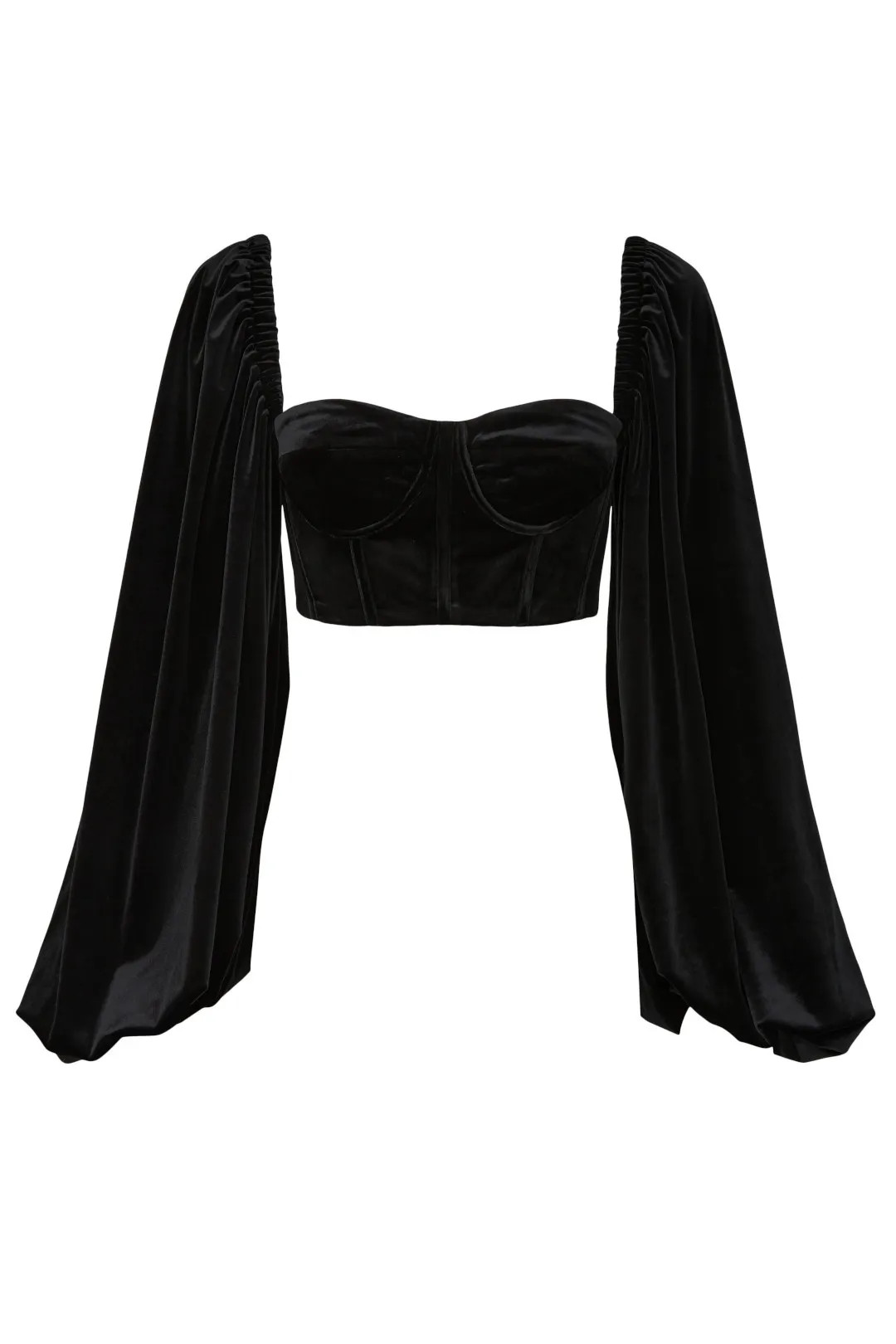 Bronx and Banco Maria Velvet Crop Top | Rent the Runway