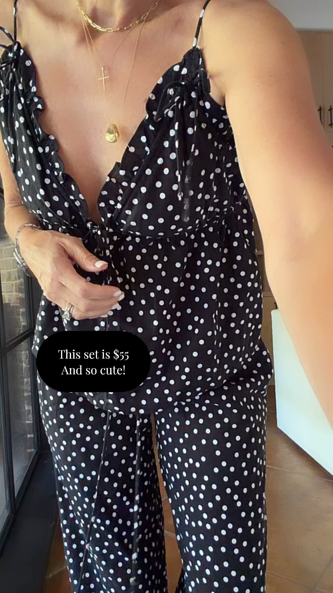 This 2 piece set is so great! 
Sold separately 

Fit tts both pieces 
Vacation outfit. Resort wear. Polka dot set 

#LTKOver40 #LTKootd #LTKTravel