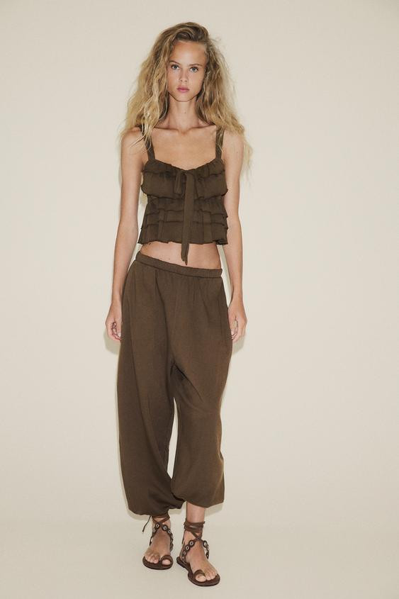 RUFFLED BOW TOP | Zara US