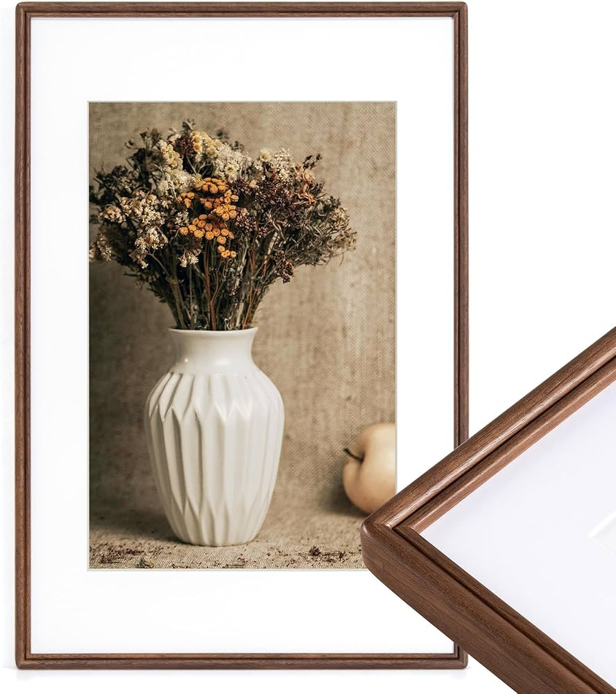 16x24 Poster Frame, Natural Solid Walnut Wood Picture Frame with High Tempered Glass, Handcrafted... | Amazon (US)