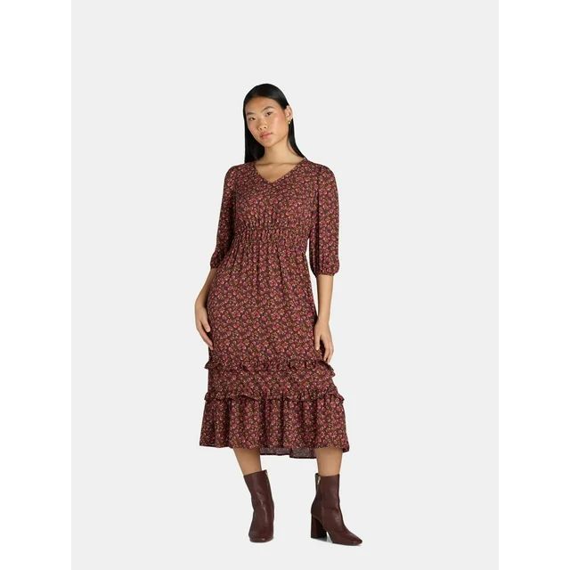 The Pioneer Woman Ruffle Maxi Dress, Sizes XS-3X, Women's | Walmart (US)