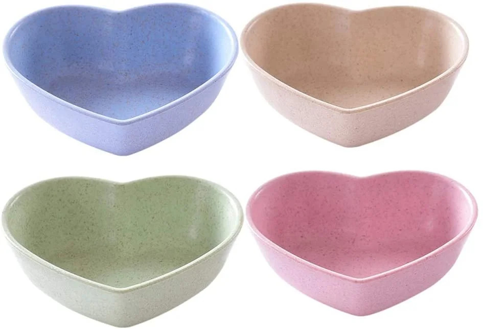 WESTOCEAN 4 Pcs trinket dish jewelry heart plates dinnerware shaped bowl- Sauce Dishes Lightweigh... | Walmart (US)