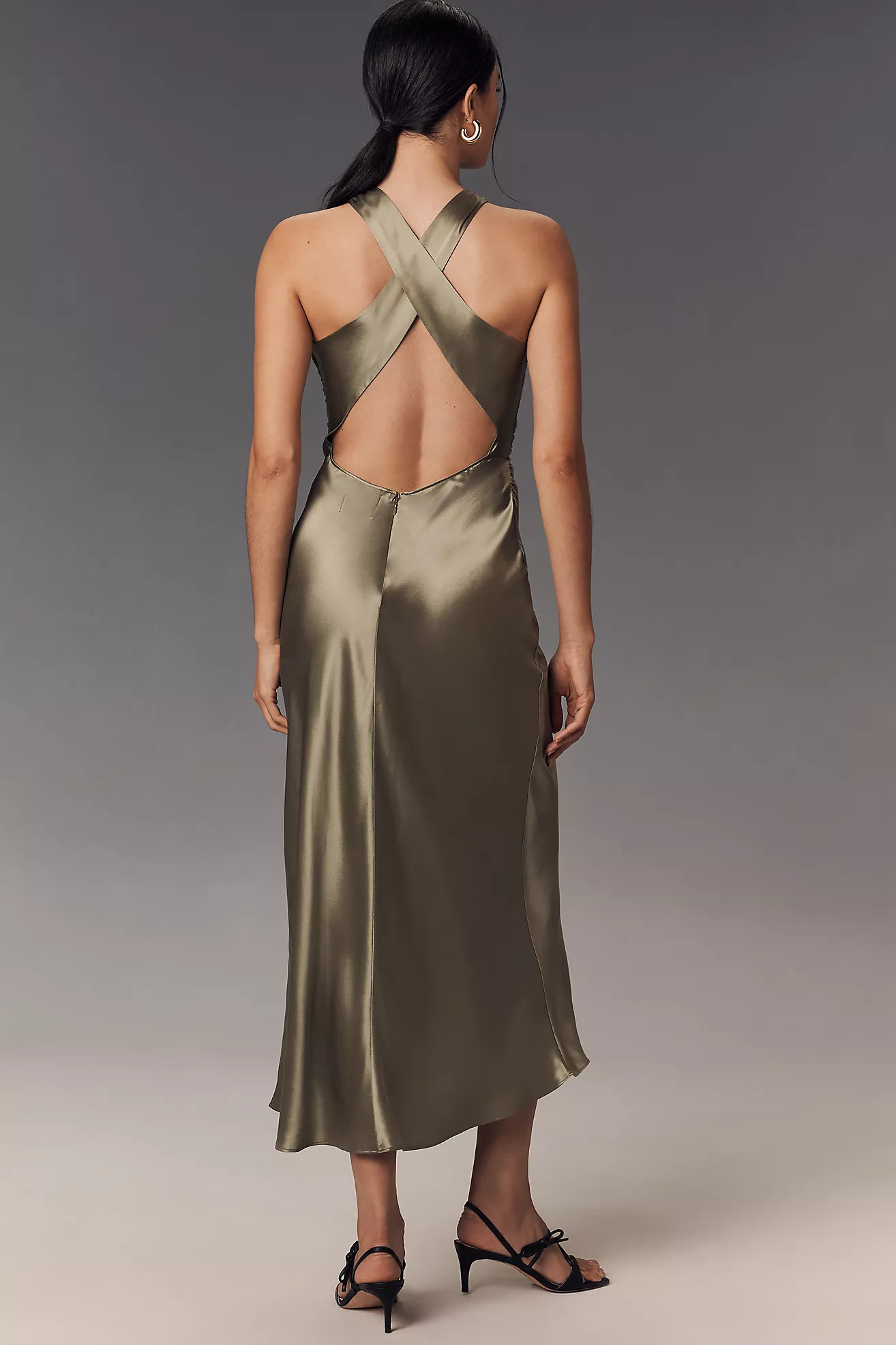 Reformation Casette Silk Midi Dress | Anthropologie (US)