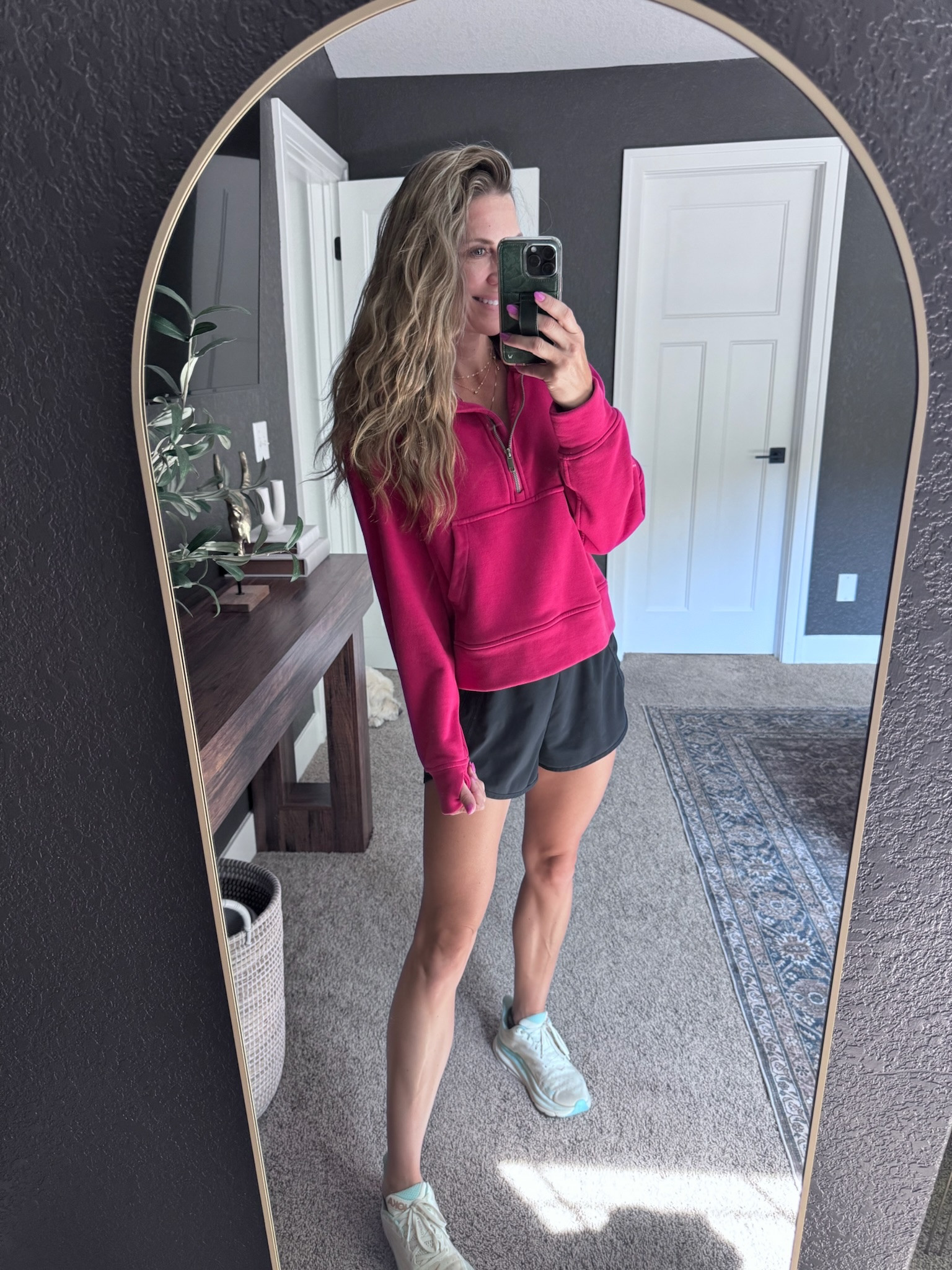 Casual + comfy 🍒 This half-zip sweatshirt paired with lightweight athletic shorts and sneakers is my go-to look for errands, school drop-off, or a quick workout. I love how easy it is to throw on while still feeling put together. Linking this exact pullover, running shorts, and my everyday sneakers on LTK!

#AthleisureOutfit #LTKStyle #LTKfit #QuarterZipSweatshirt #EverydayAthleisure #LTKFinds #LTKSeasonal


#LTKActive #LTKShoeCrush #LTKStyleTip