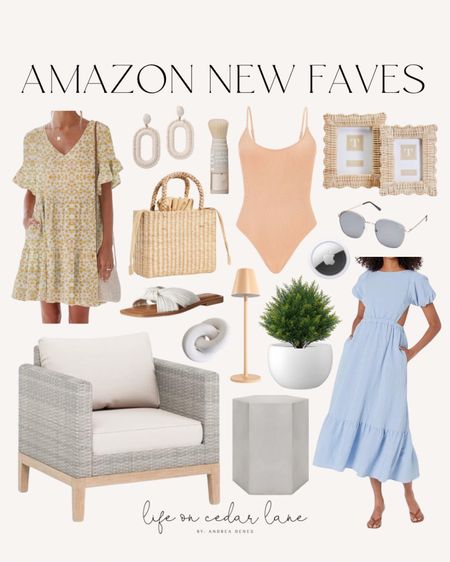 Amazon New Faves - check out what we’re loving on Amazon this week!! This beautiful patio chair comes with a sofa and coffee table! Loving these fashion and home decor finds for summer!

#amazonhome #amazonfashion #amazondecor 

#LTKFindsUnder50 #LTKSeasonal #LTKHome