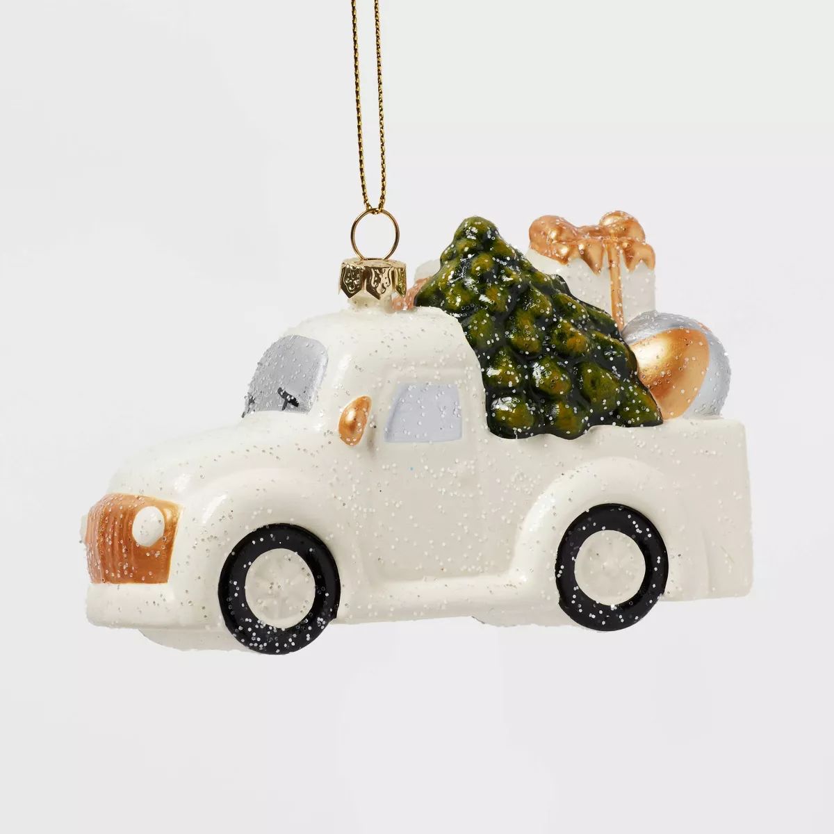 Vintage Truck with Tree and Gifts Christmas Tree Ornament White - Wondershop™ | Target