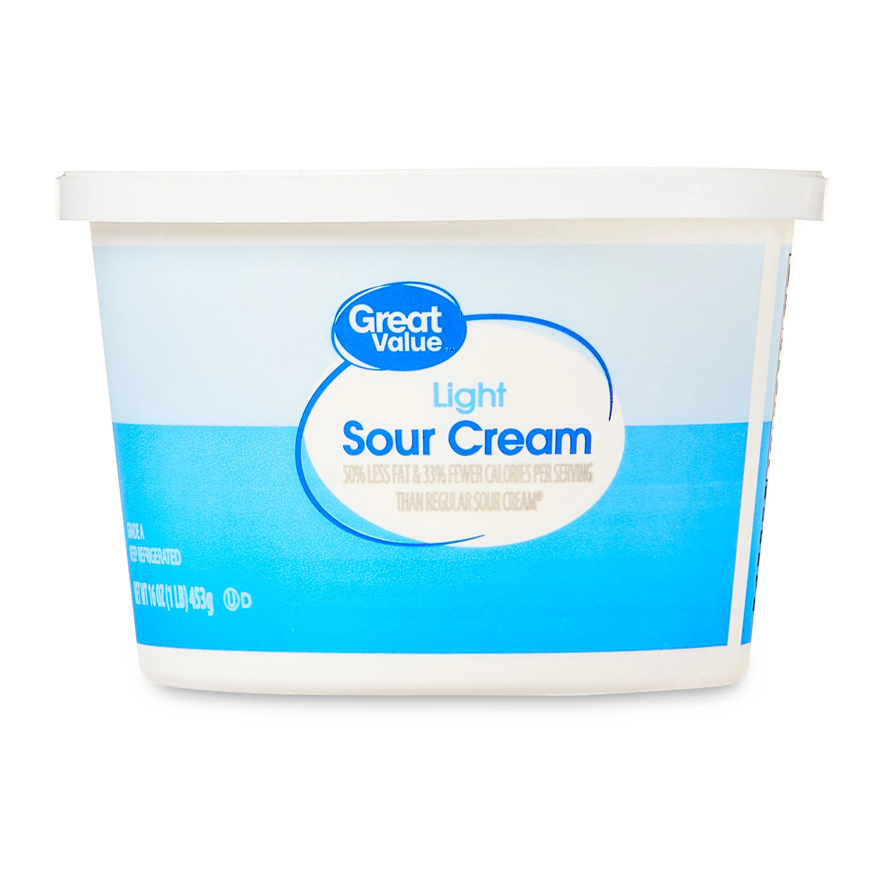 Great Value Light Sour Cream, 16 oz Tub (Refrigerated) | Walmart (US)