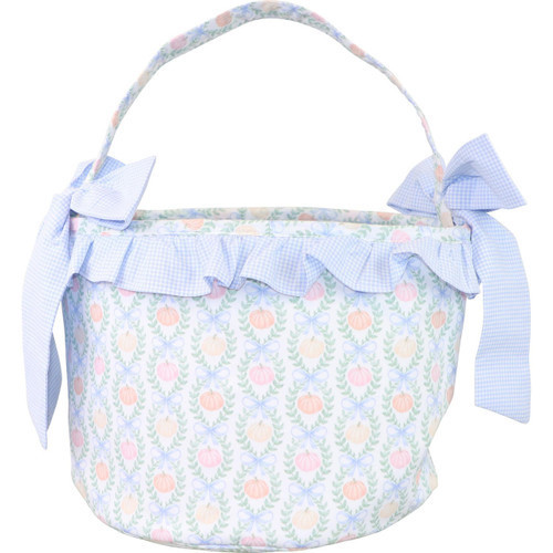 Blue Gingham Pumpkin Print Bucket | Cecil and Lou