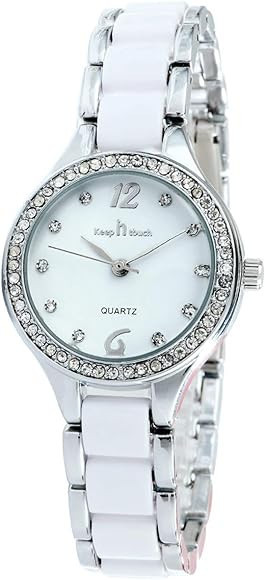 Keep in Touch Two-Tone Women Ladies Watches Waterproof Stainless Steel Ceramic Wristwatch | Amazon (US)