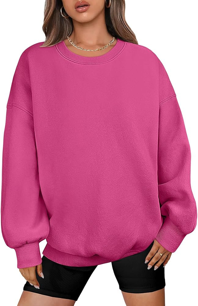 ANRABESS Oversized Sweatshirt for Women Crewneck Y2K Hoodies Fleece Casual Comfy Pullover Top Fal... | Amazon (US)