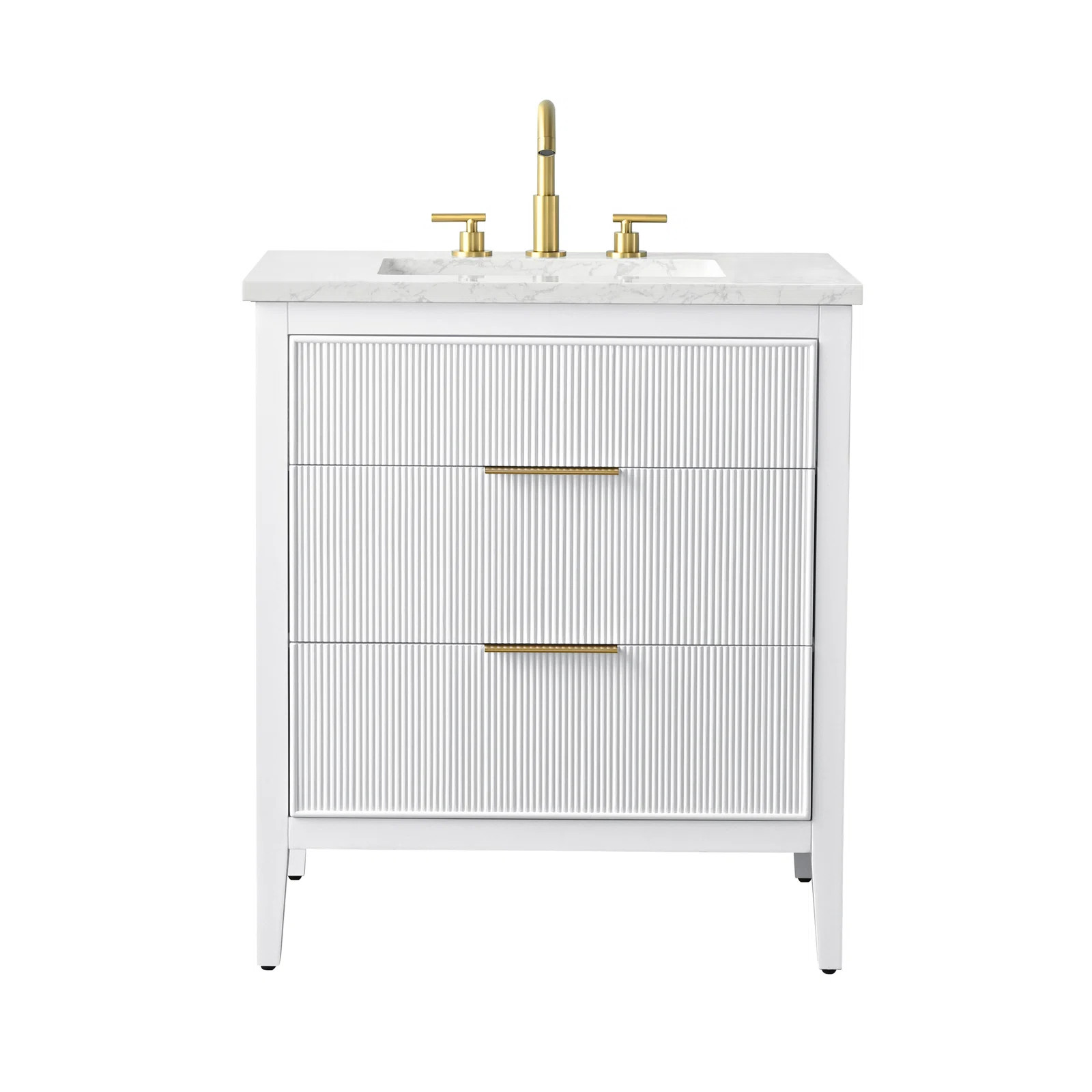 Sterling Rivers Emma 30'' Single Bathroom Vanity with Engineered Stone Top & Reviews | Wayfair | Wayfair North America