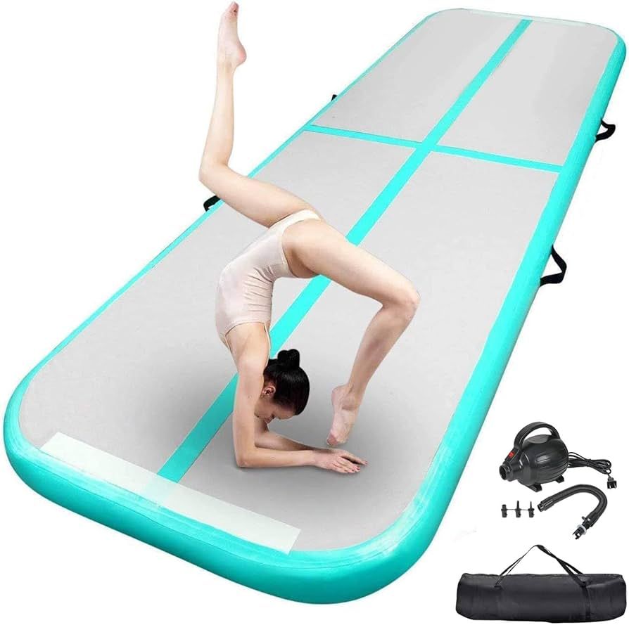 FBSPORT Inflatable Air Gymnastics Mat Training Mats 4/8 inches Thickness Gymnastics Tracks for Ho... | Amazon (US)