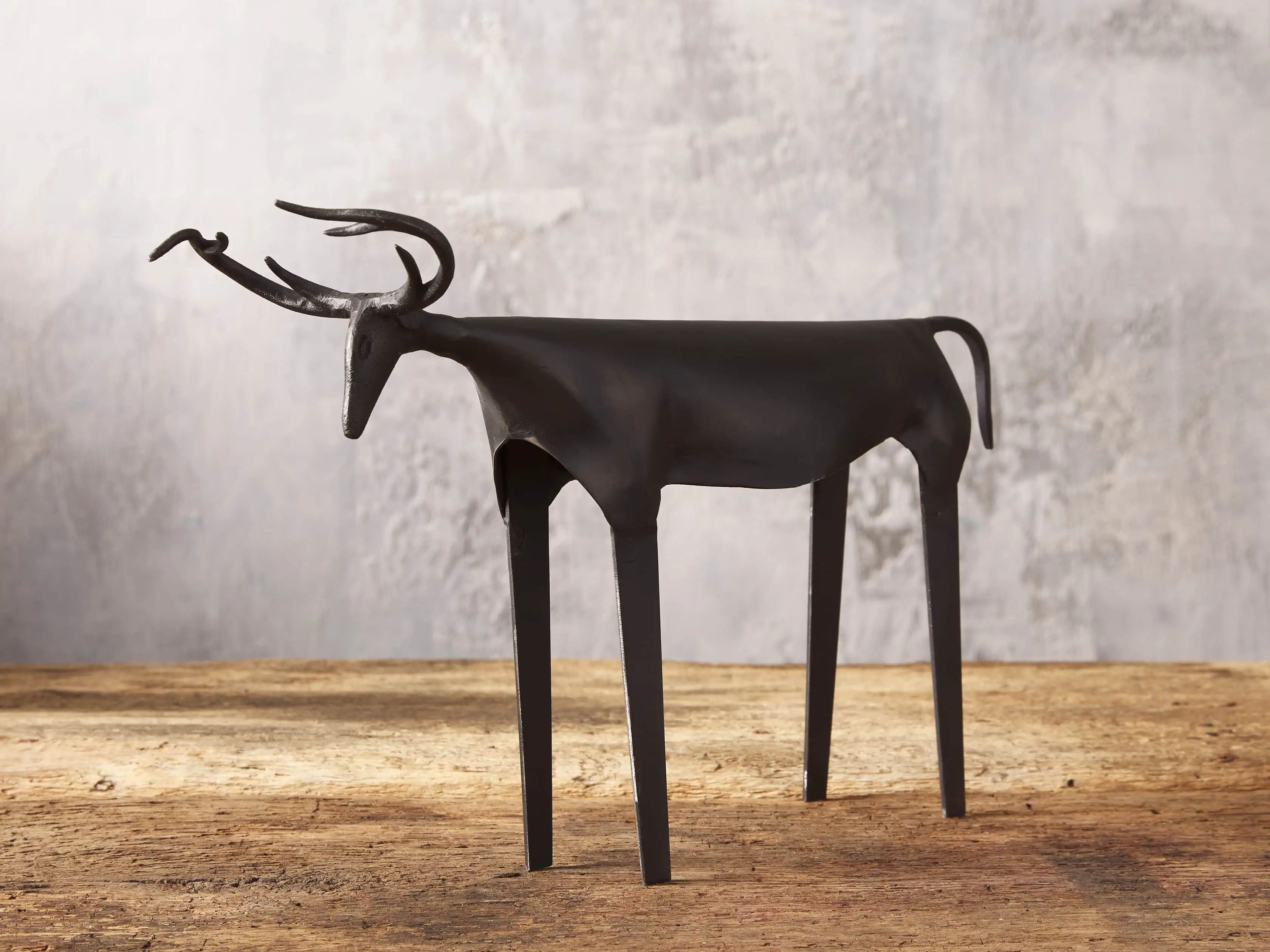 Large Rustic Iron Deer | Arhaus