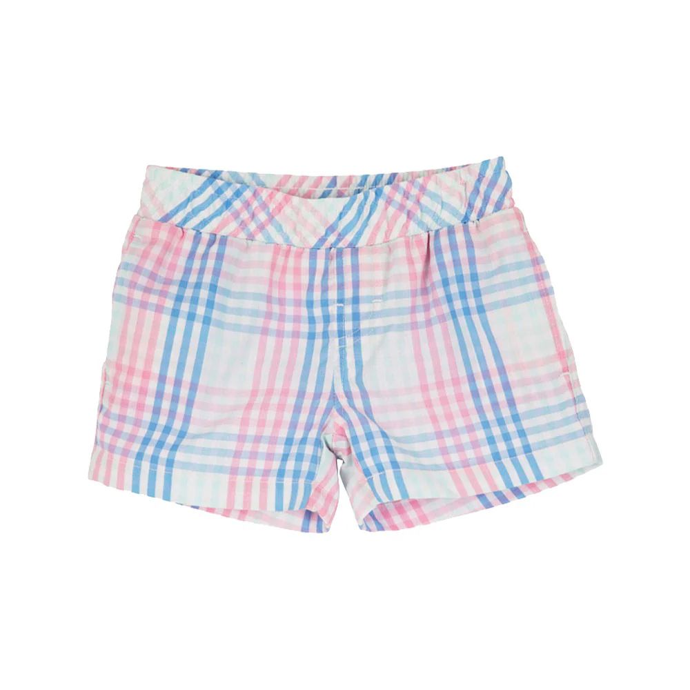 Sheffield Shorts - Spring Party Plaid with Worth Avenue White Stork | The Beaufort Bonnet Company