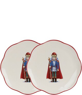 Chinoiserie Christmas Nutcracker Accent Plates, Set of 2 | Dillard's