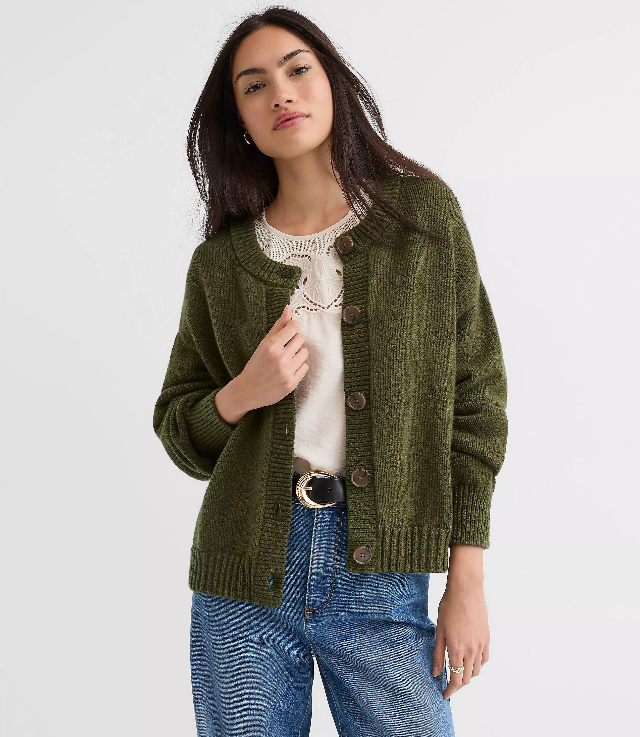 Petite Oversized Chunky Cardigan | LOFT